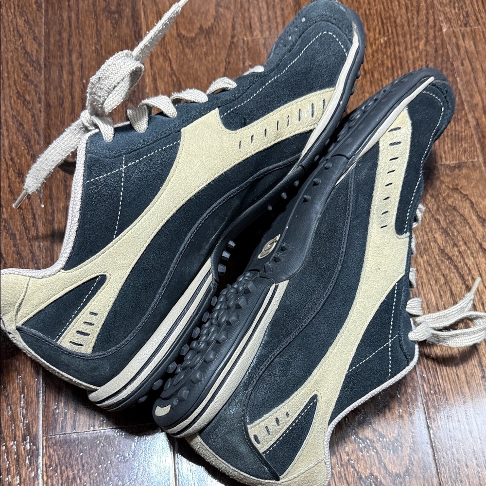 Skechers Navy and Tan Lace-Up Sneakers - Picture 7 of 10
